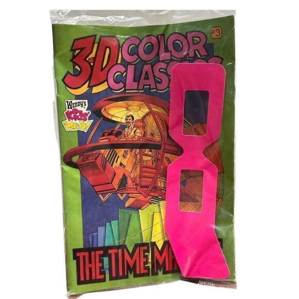 WENDY'S 3D COLOR CLASSICS 3 THE TIME MACHINE 9.6+PROMOTIONAL PROMO GIVEAWAY MINI